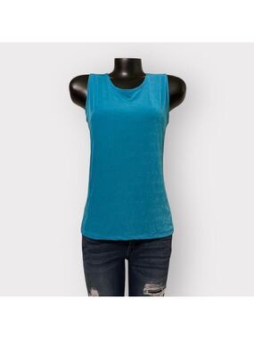 Lotus VINTAGE NWT Womens Tank Top sz M Sleeveless Shirt 80’s 90’s 80s 90s Blue
